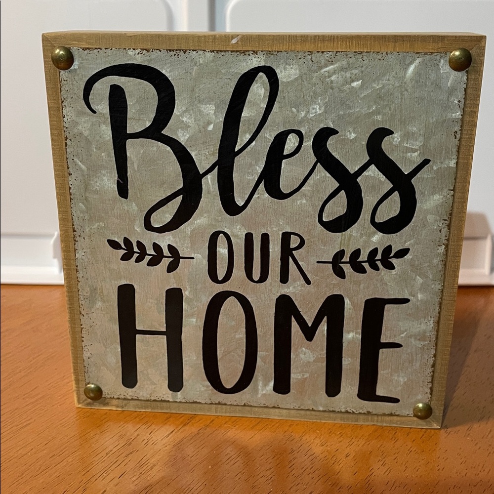 Bless Our Home Decorative Sign